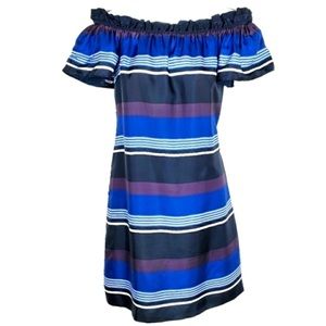 Banana Republic Striped Silk Shift Dress